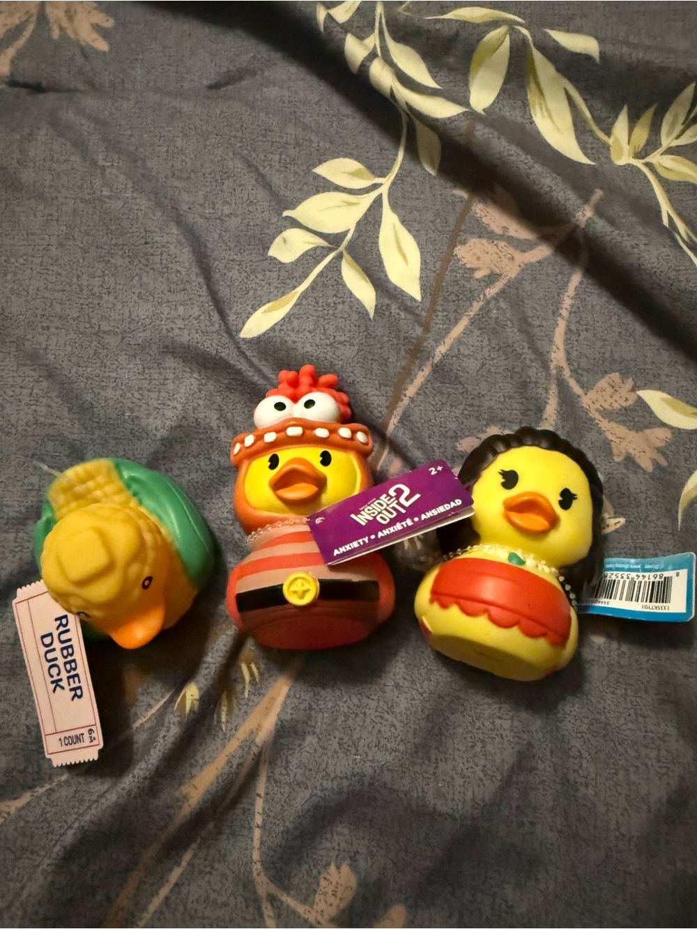 Disney Yellow Rubber Duck Costume Duo- Red, Green, Black Accents plus corn duck